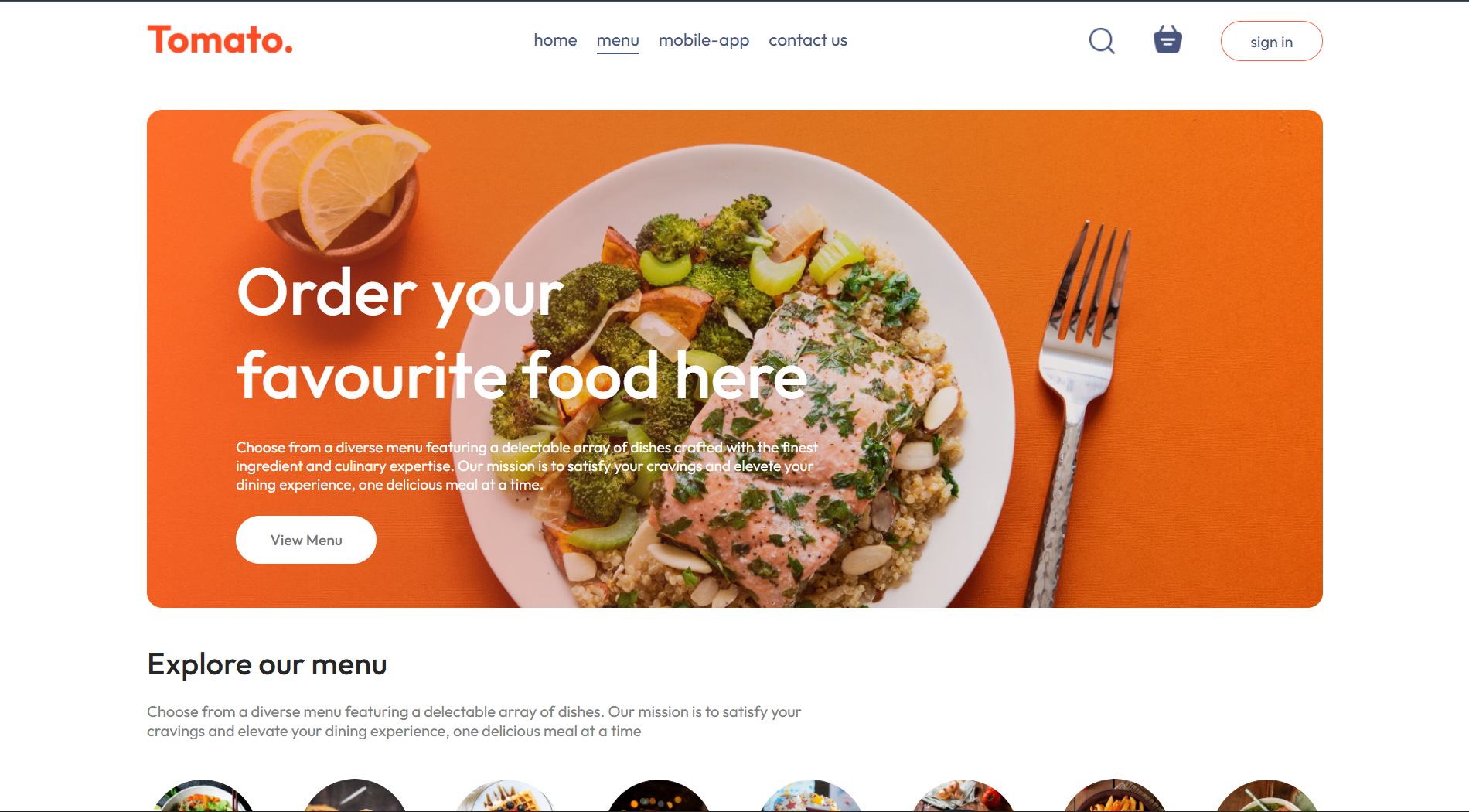 Tomato - Food Delivery Platform